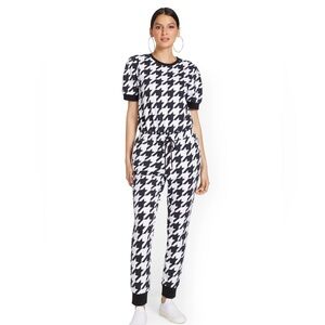 New York & Company Houndstooth Jumpsuit